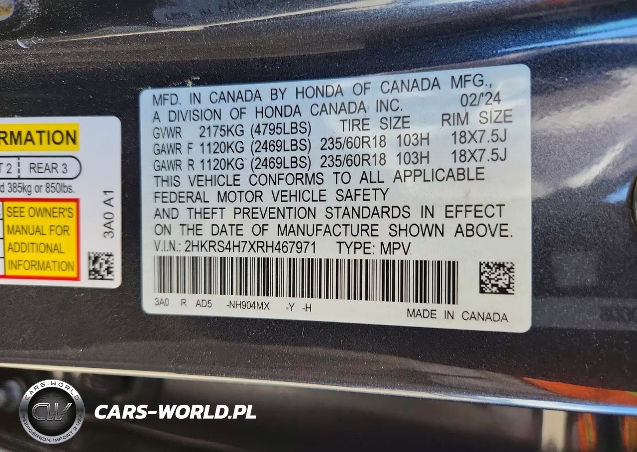 2024 Honda Cr-V Exl VIN:2HKRS4H7XRH467971 - 13