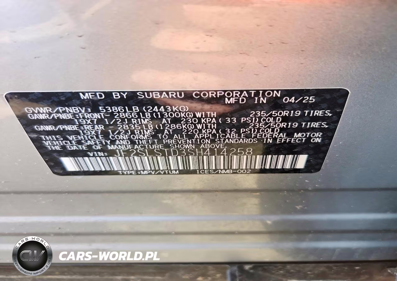 2025 Subaru Forester Touring VIN:JF2SLSTD3SH414258 - 13