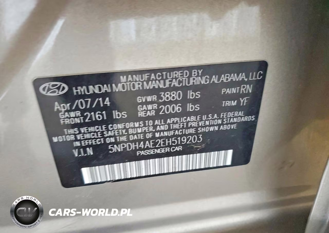2014 Hyundai Elantra Se VIN:5NPDH4AE2EH519203 - 12