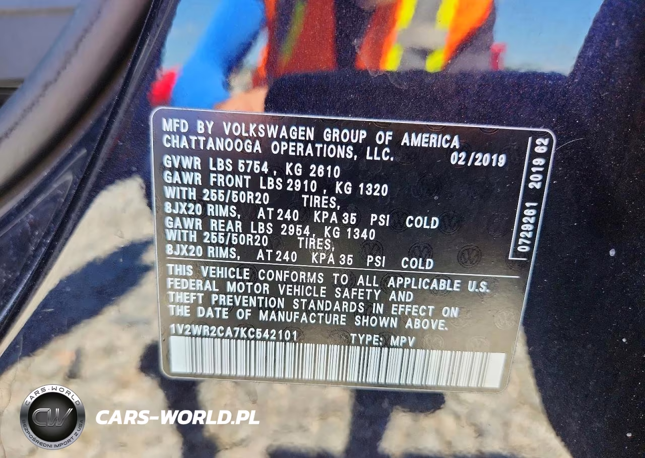 2019 Volkswagen Atlas Se VIN:1V2WR2CA7KC542101 - 13