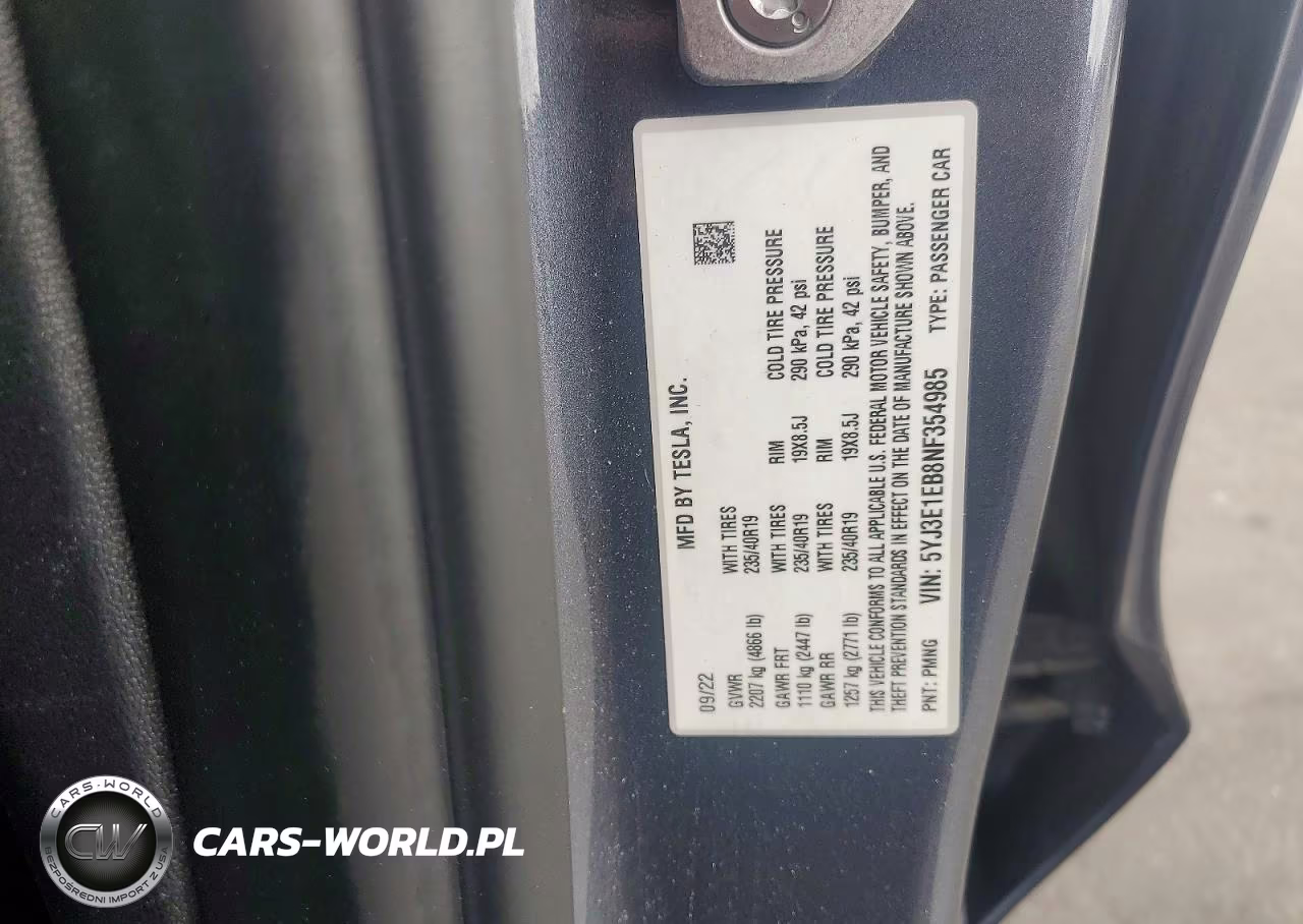 2022 Tesla Model 3 VIN:5YJ3E1EB8NF354985 - 12