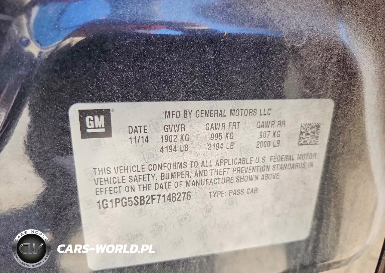 2015 Chevrolet Cruze Ltz VIN:1G1PG5SB2F7148276 - 12