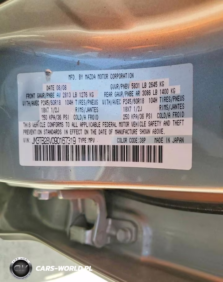 2009 Mazda Cx-9 VIN:JM3TB28V090167319 - 13