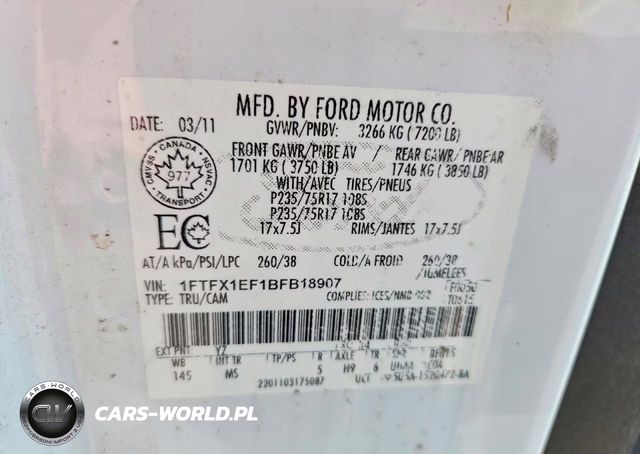 2011 Ford F150 Super Cab VIN:1FTFX1EF1BFB18907 - 13