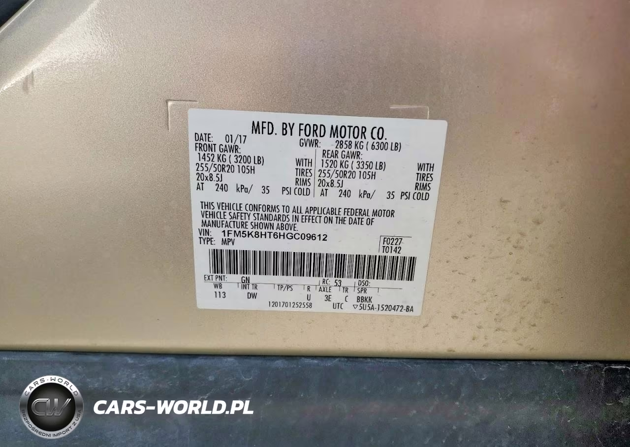 2017 Ford Explorer Platinum VIN:1FM5K8HT6HGC09612 - 13