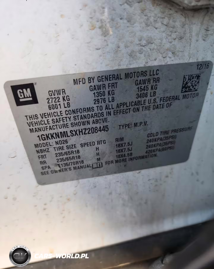 2017 GMC Acadia Slt-1 VIN:1GKKNMLSXHZ208445 - 13