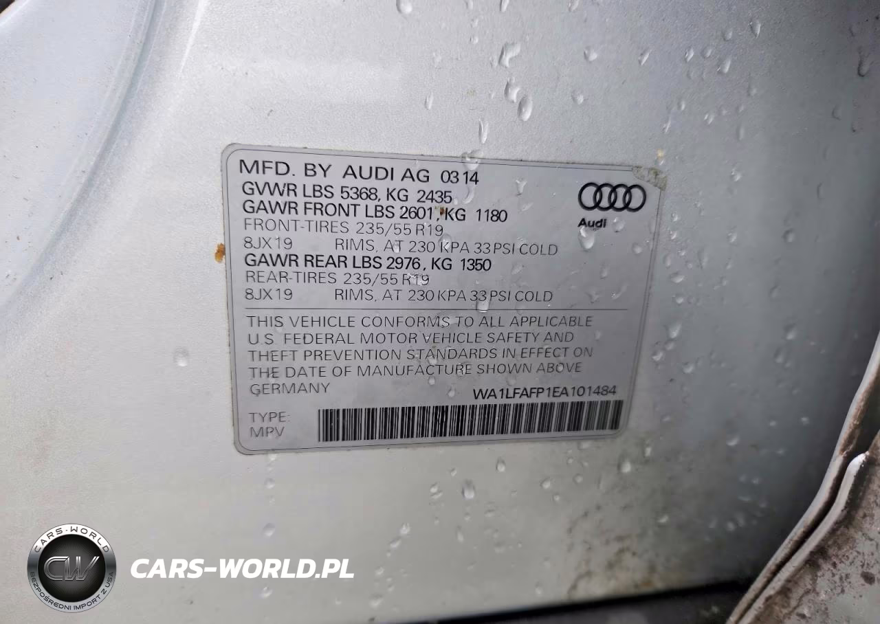 2014 Audi Q5 Premium Plus VIN:WA1LFAFP1EA101484 - 14