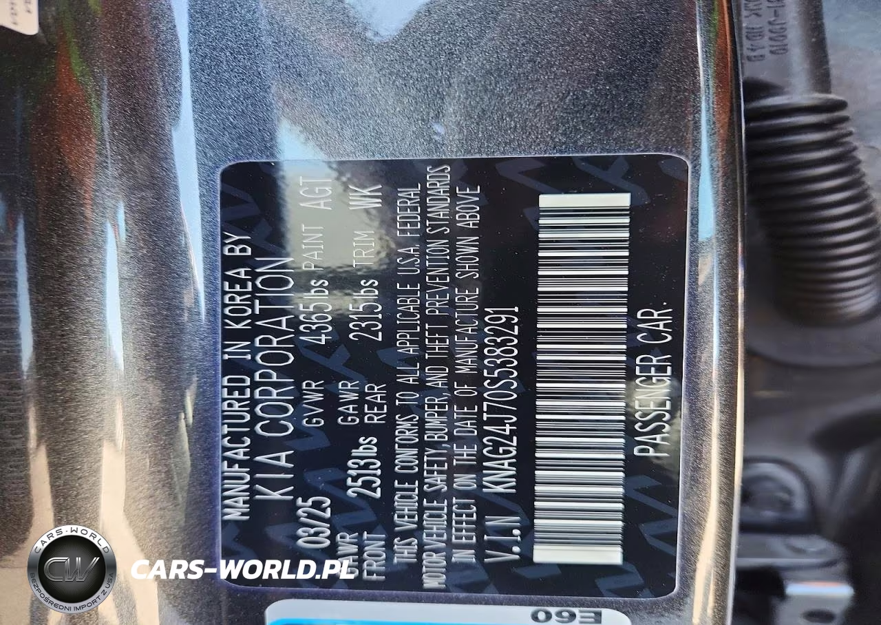 2025 Kia K5 Lxs VIN:KNAG24J70S5383291 - 12