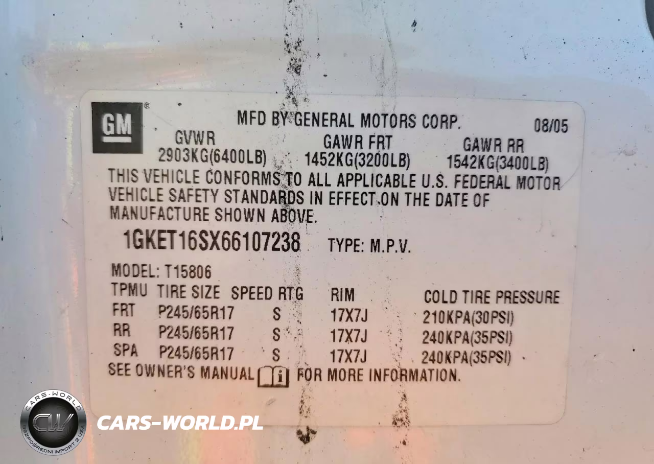 2006 GMC Envoy Xl VIN:1GKET16SX66107238 - 12