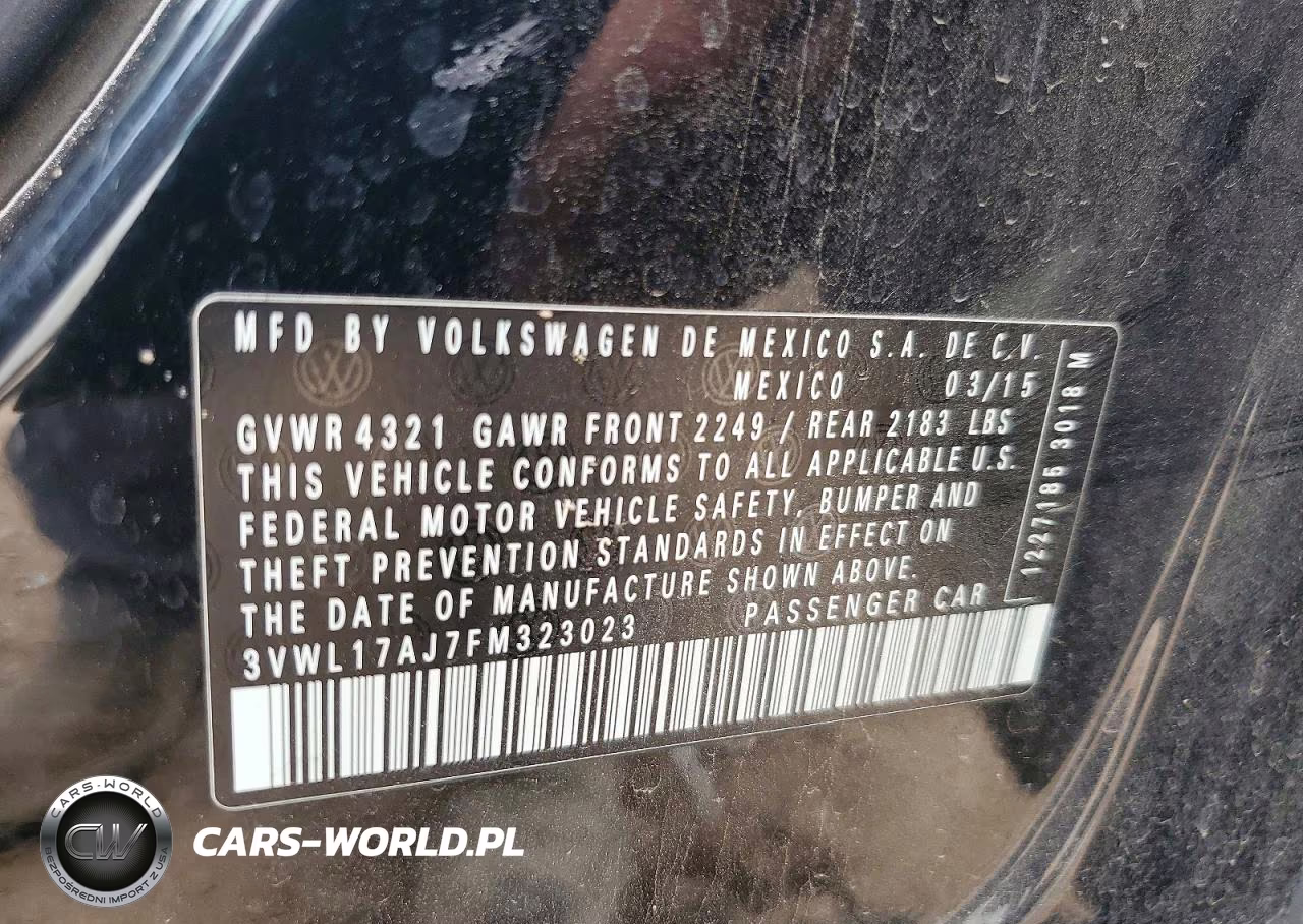 2015 Volkswagen Jetta Sel VIN:3VWL17AJ7FM323023 - 12