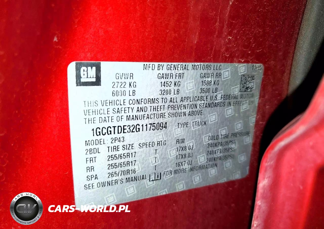 2016 Chevrolet Colorado Z71 VIN:1GCGTDE32G1175094 - 13