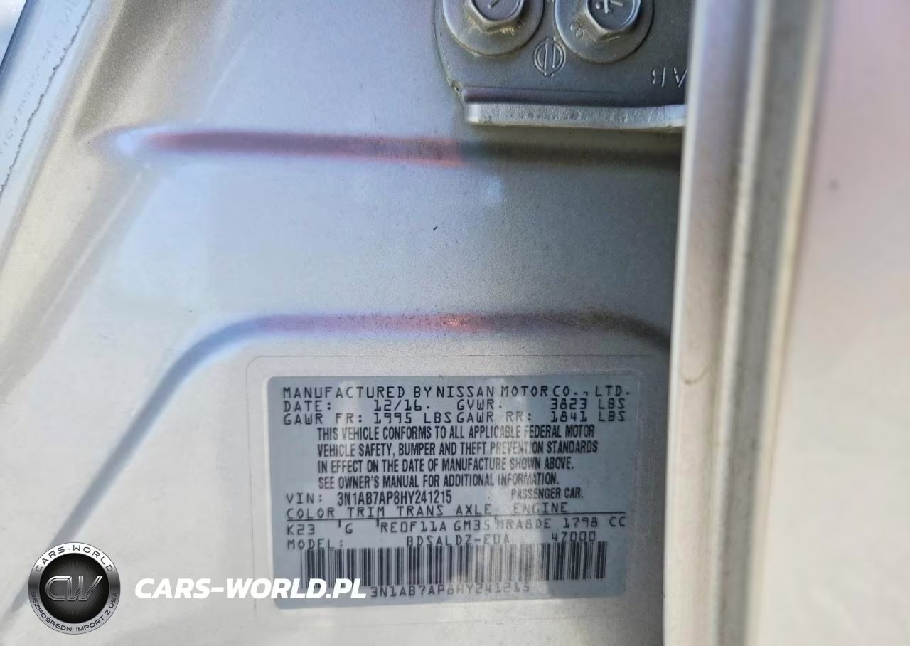 2017 Nissan Sentra Sv VIN:3N1AB7AP8HY241215 - 12