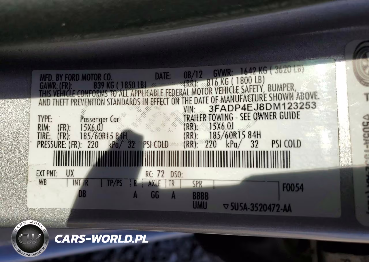 2013 Ford Fiesta Se VIN:3FADP4EJ8DM123253 - 12
