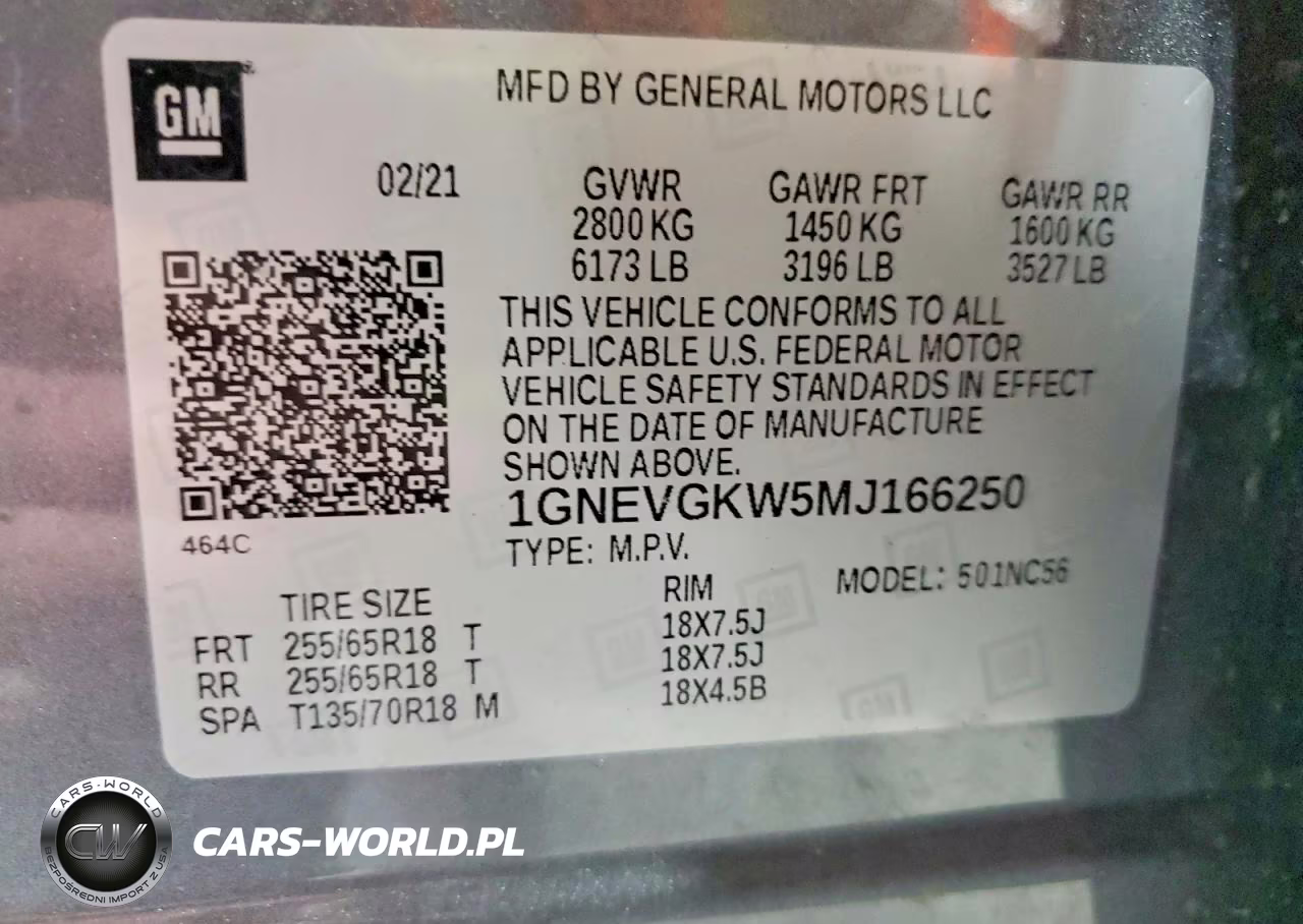 2021 Chevrolet Traverse Lt VIN:1GNEVGKW5MJ166250 - 13