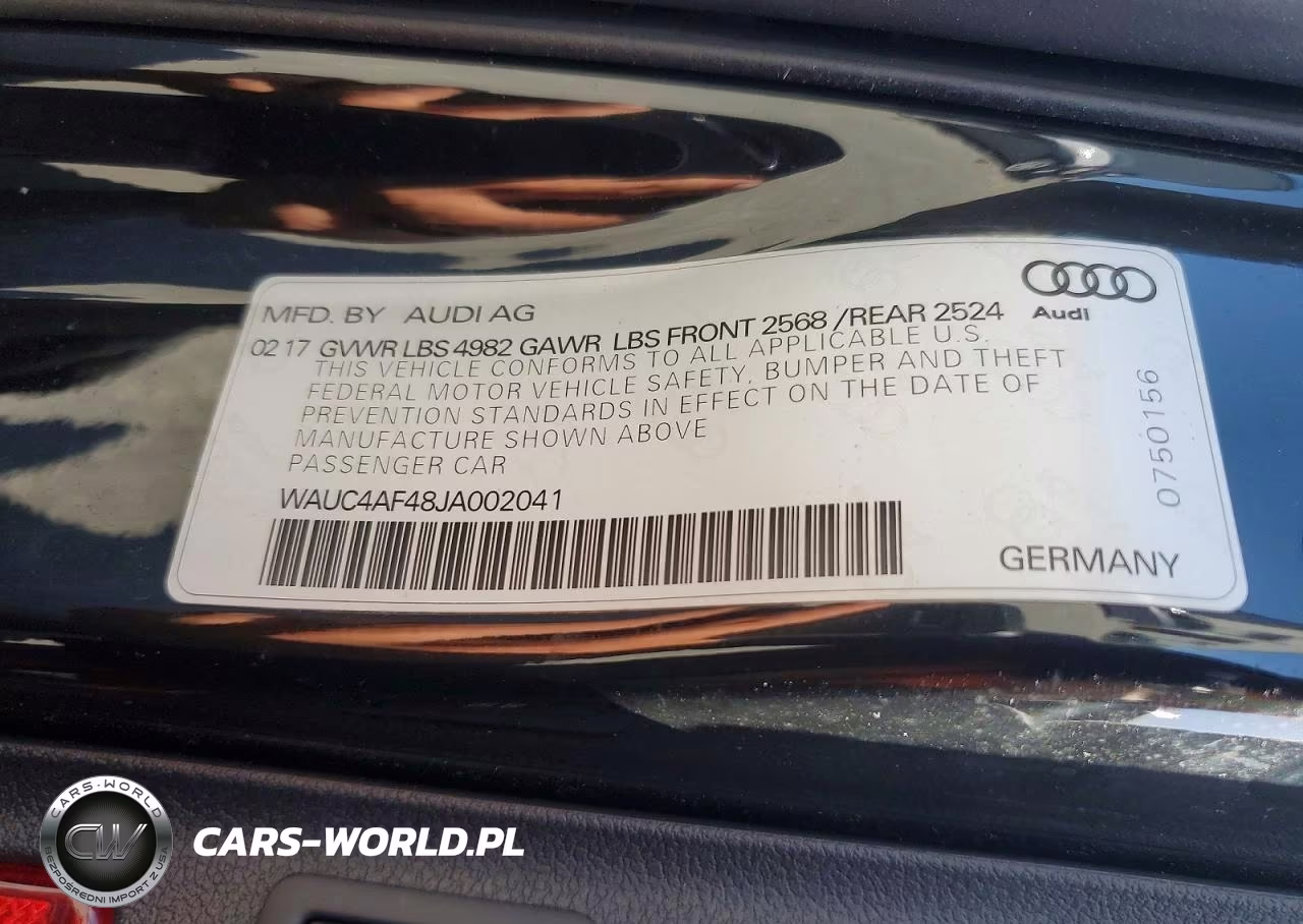 2018 Audi S4 VIN:WAUC4AF48JA002041 - 13