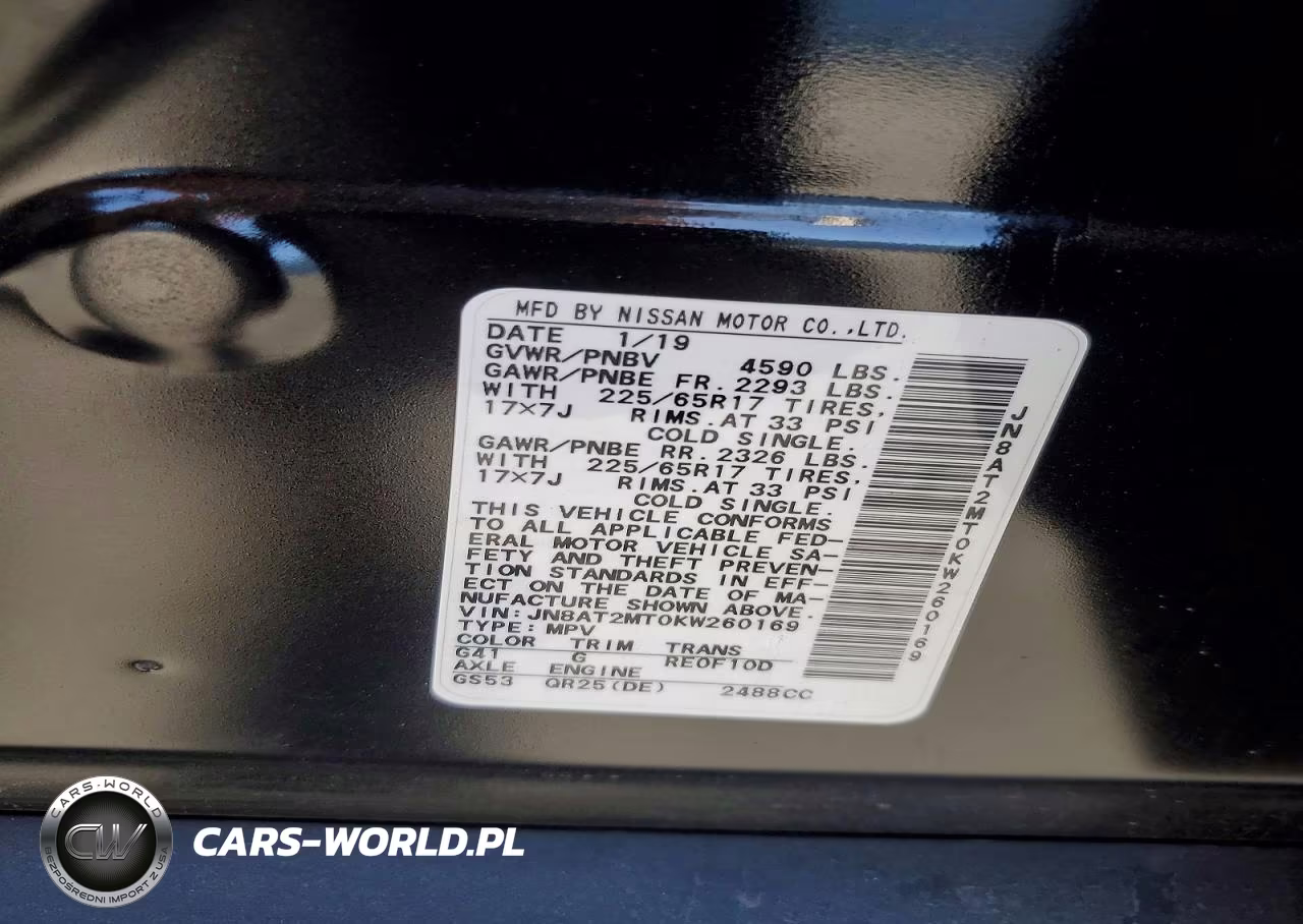 2019 Nissan Rogue Sv VIN:JN8AT2MT0KW260169 - 14
