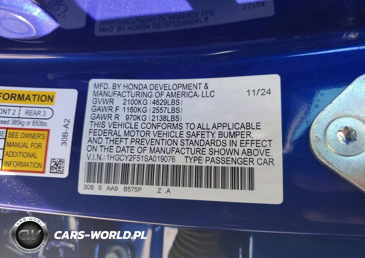 2025 Honda Accord Hybrid Sport VIN:1HGCY2F51SA019076 - 12