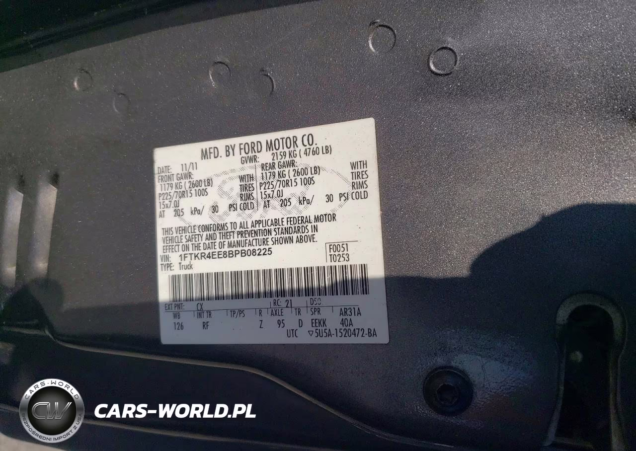 2011 Ford Ranger Super Cab VIN:1FTKR4EE8BPB08225 - 12