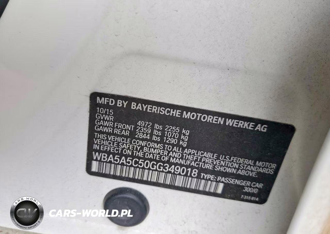 2016 BMW 528 I VIN:WBA5A5C50GG349018 - 12