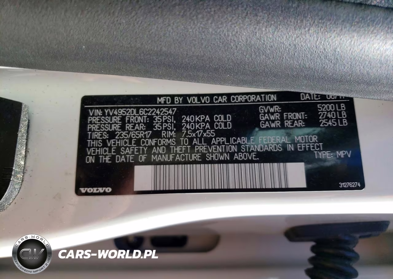 2012 Volvo Xc60 3.2 VIN:YV4952DL6C2242547 - 13