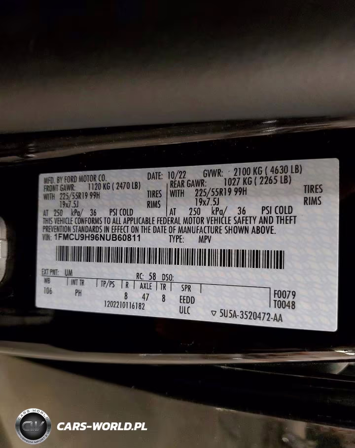 2022 Ford Escape Sel VIN:1FMCU9H96NUB60811 - 13