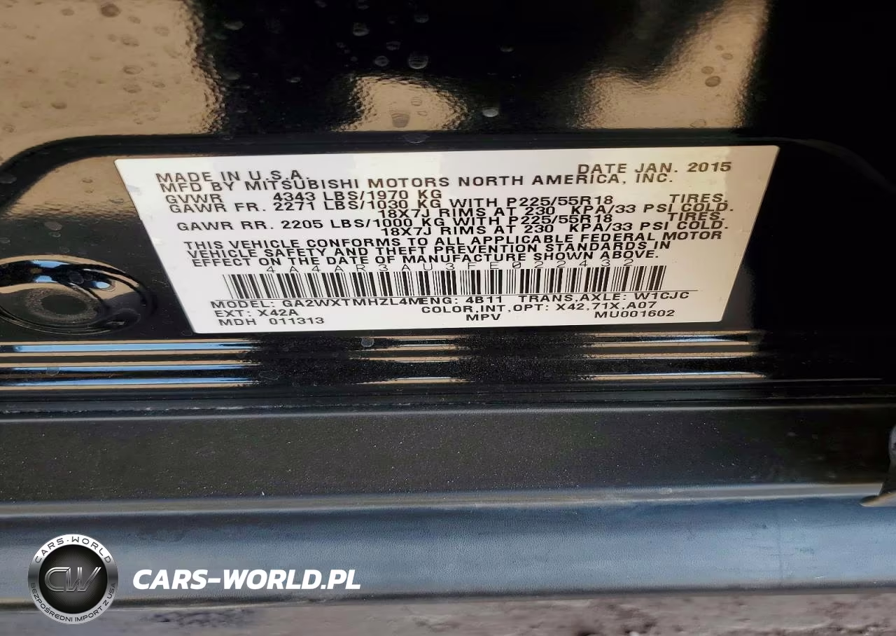 2015 Mitsubishi Outlander Sport Es VIN:4A4AR3AU3FE022432 - 12