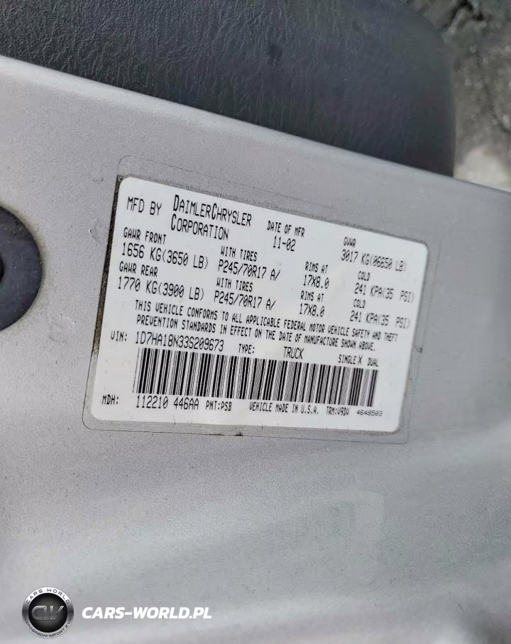 2003 Dodge Ram 1500 St VIN:1D7HA18N33S209673 - 13