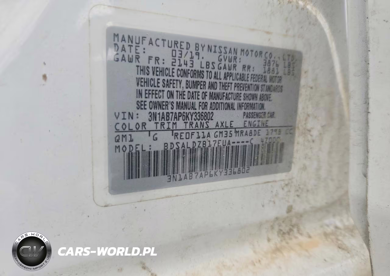 2019 Nissan Sentra Sv VIN:3N1AB7AP6KY336802 - 13