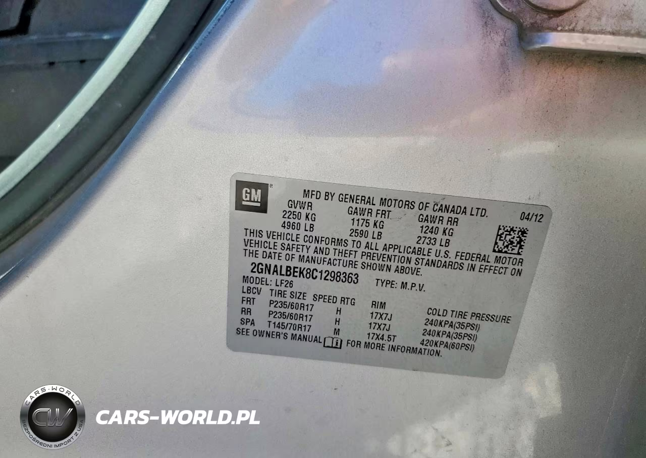 2012 Chevrolet Equinox Ls VIN:2GNALBEK8C1298363 - 13