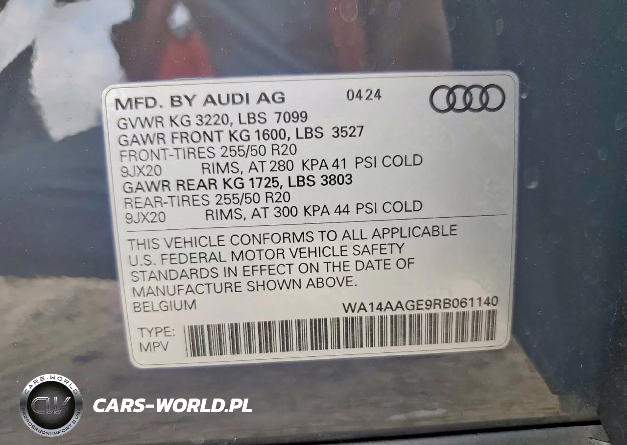 2024 Audi Q8 E-Tron Premium VIN:WA14AAGE9RB061140 - 13