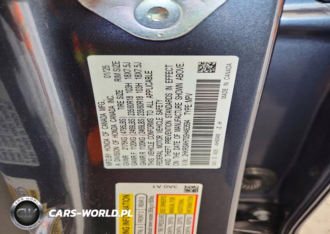 2025 Honda Cr-V Exl VIN:2HKRS4H70SH463594 - 14