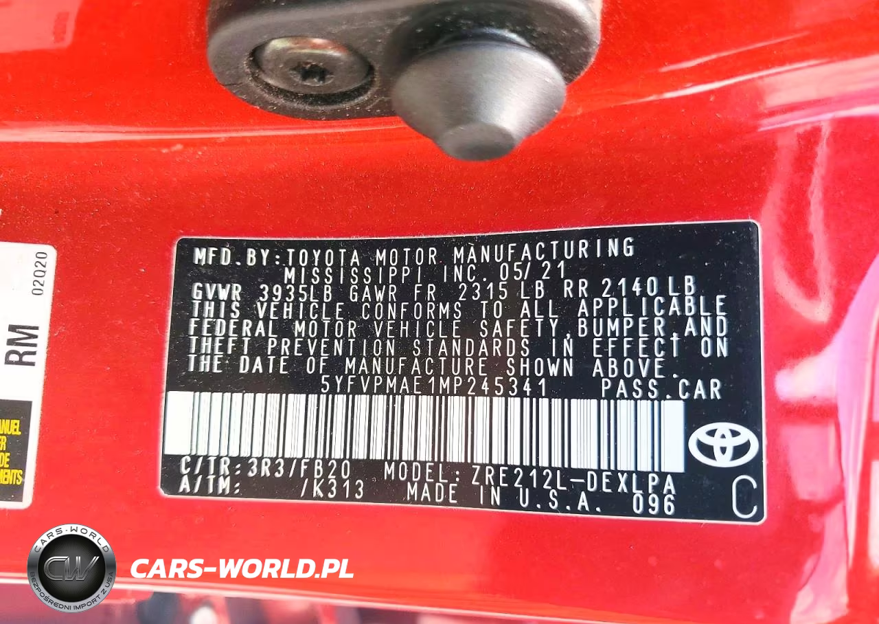 2021 Toyota Corolla Le VIN:5YFVPMAE1MP245341 - 12