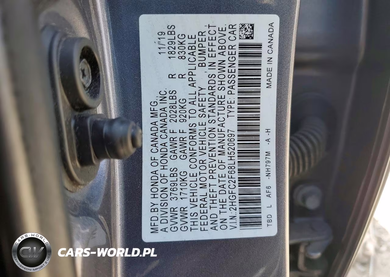 2020 Honda Civic Lx VIN:2HGFC2F68LH520697 - 12