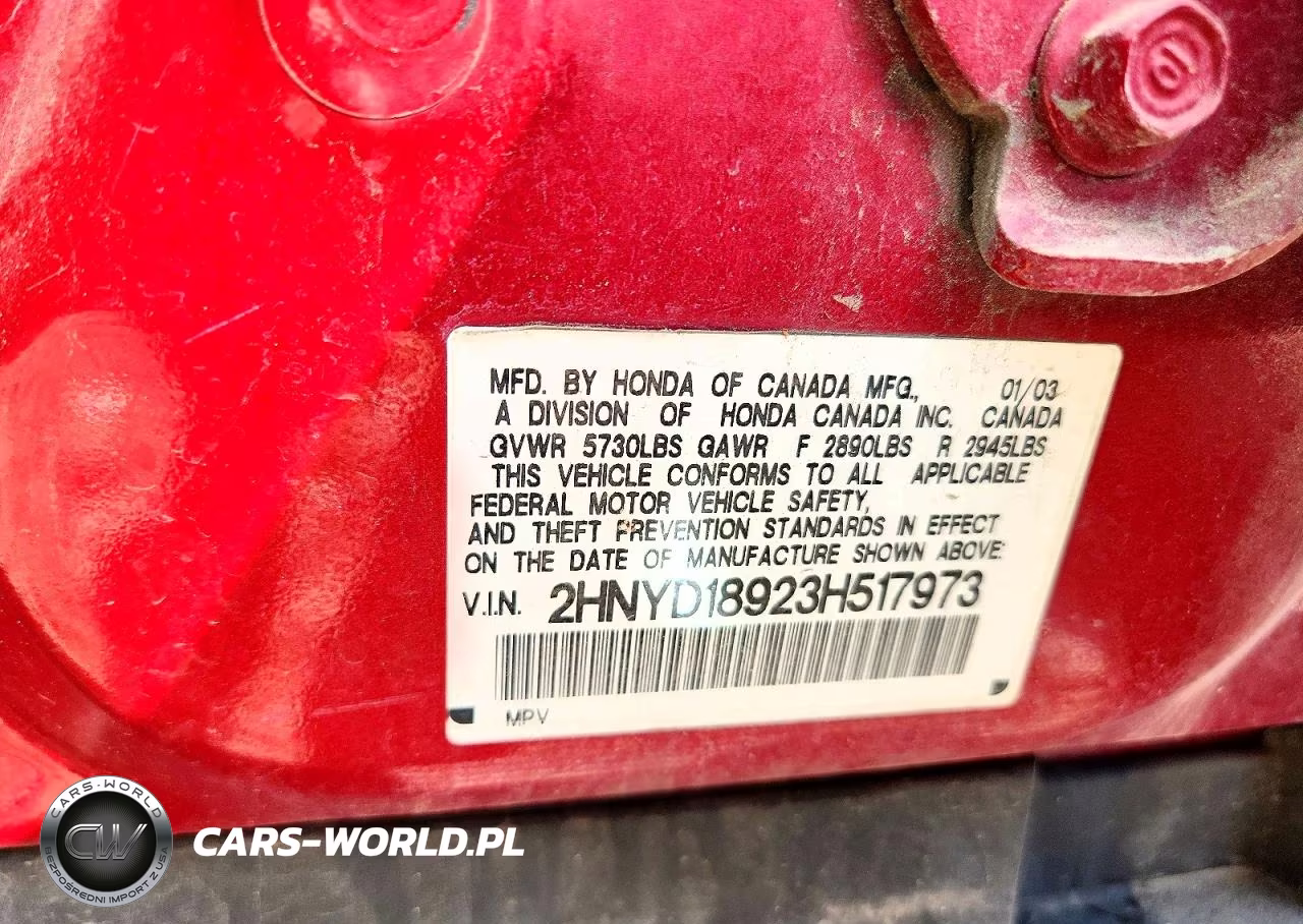 2003 Acura Mdx Touring VIN:2HNYD18923H517973 - 12