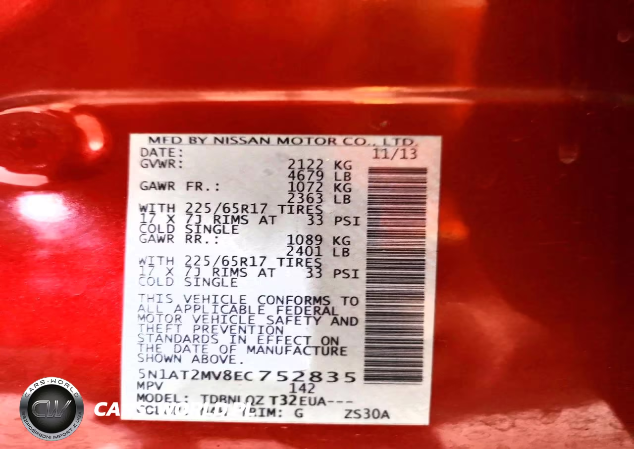 2014 Nissan Rogue Sv VIN:5N1AT2MV8EC752835 - 14