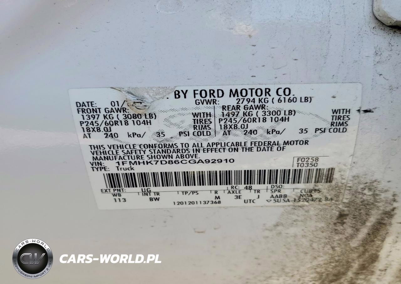 2012 Ford Explorer Xlt VIN:1FMHK7D86CGA92910 - 13