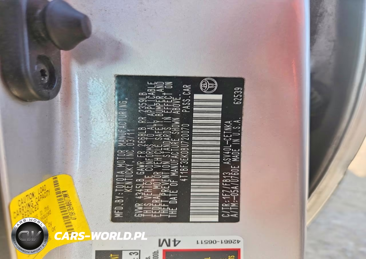 2011 Toyota Camry Le VIN:4T1BF3EK0BU720070 - 12