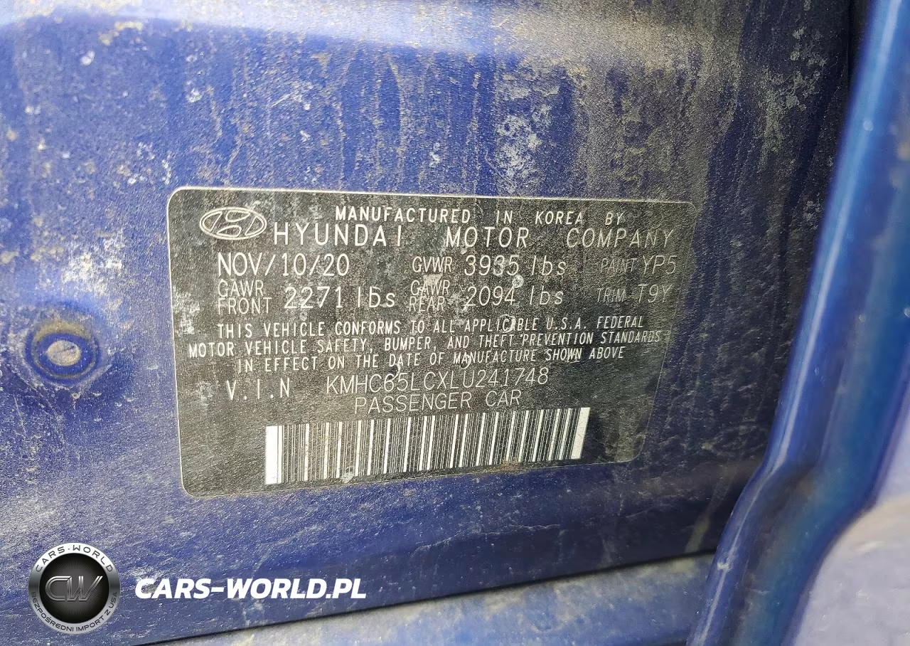 2020 Hyundai Ioniq Blue VIN:KMHC65LCXLU241748 - 12