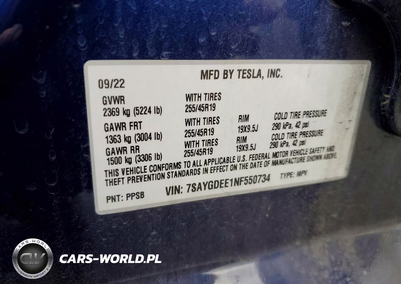 2022 Tesla Model Y VIN:7SAYGDEE1NF550734 - 12