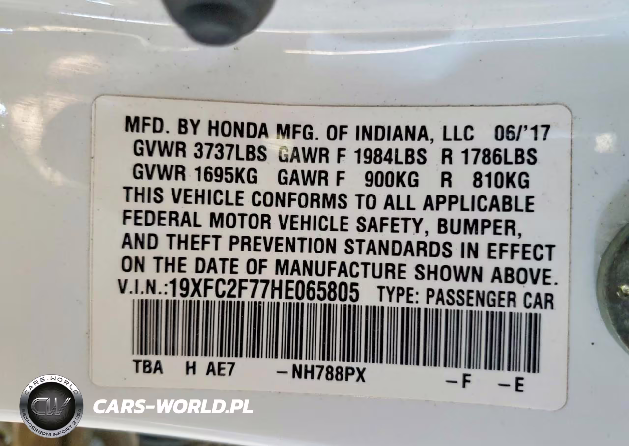 2017 Honda Civic Ex VIN:19XFC2F77HE065805 - 12