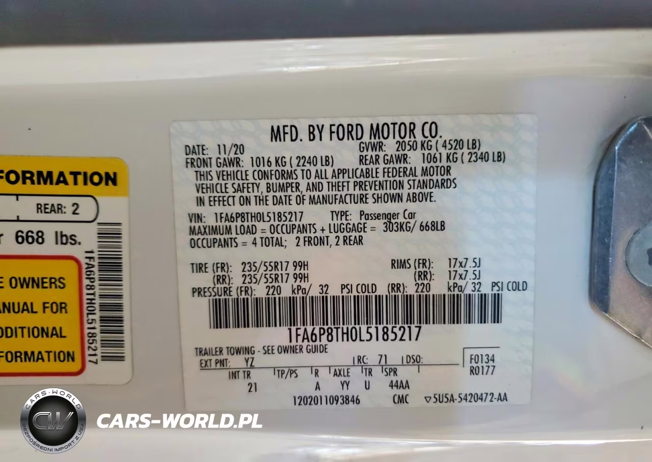 2020 Ford Mustang VIN:1FA6P8TH0L5185217 - 12