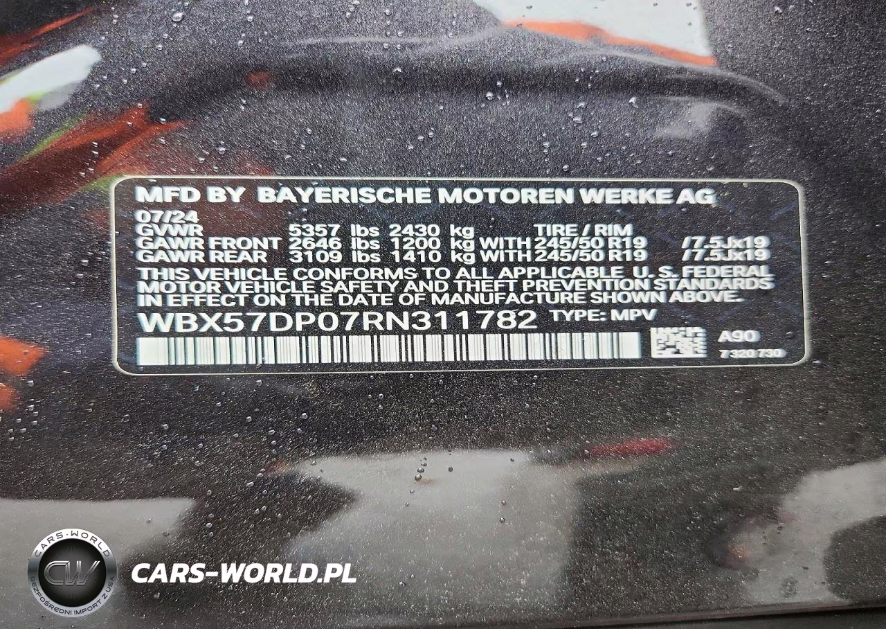 2024 BMW X3 xDrive30I VIN:WBX57DP07RN311782 - 13