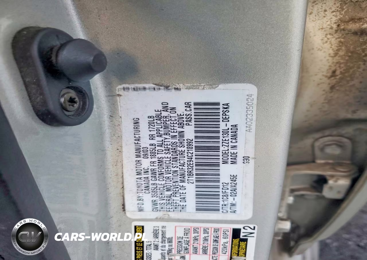 2004 Toyota Corolla S VIN:2T1BR32E94C218992 - 12
