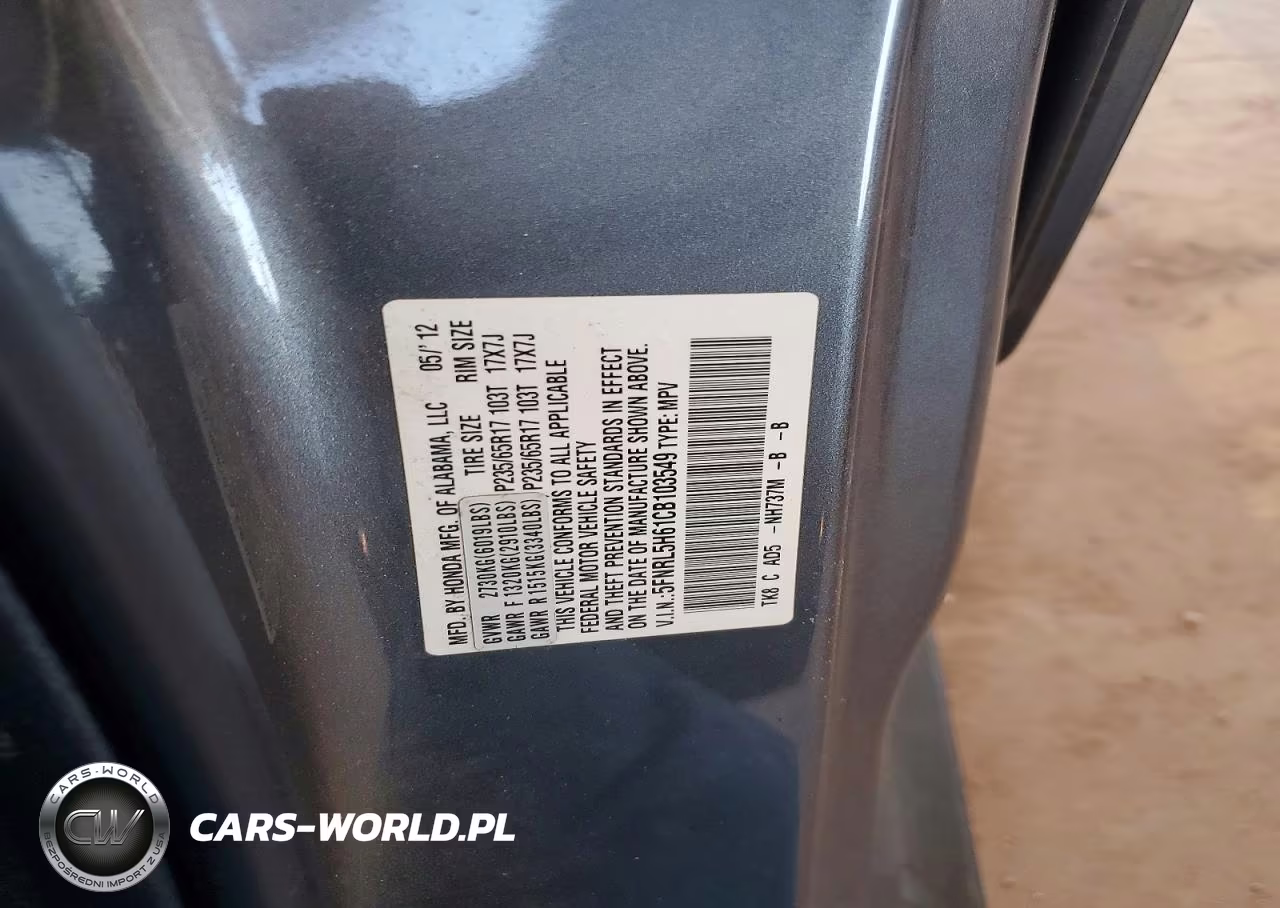 2012 Honda Odyssey Exl VIN:5FNRL5H61CB103549 - 14