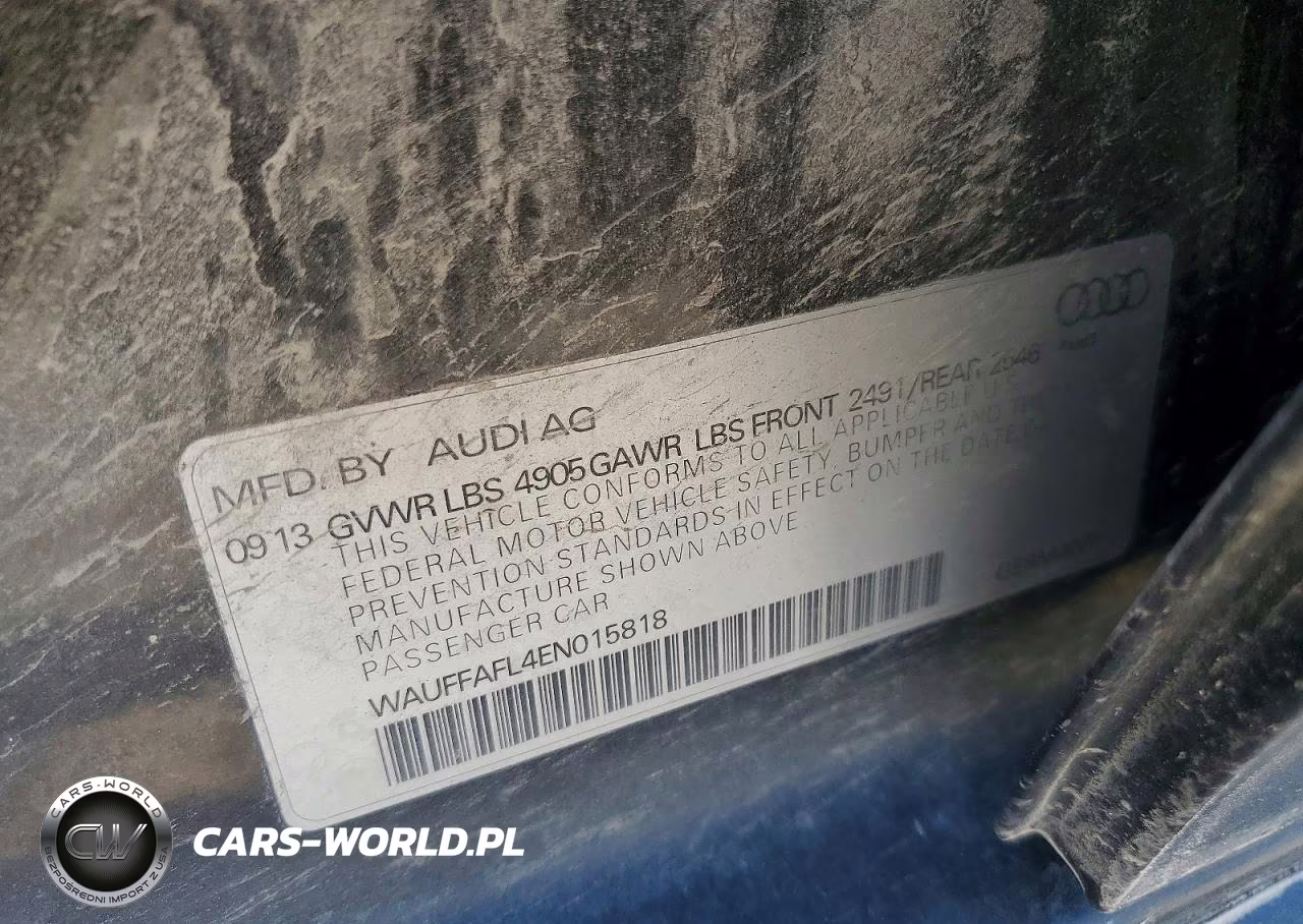 2014 Audi A4 Premium Plus VIN:WAUFFAFL4EN015818 - 12