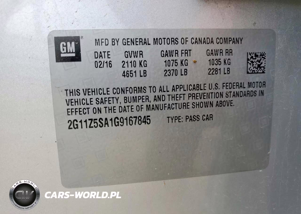 2016 Chevrolet Impala Ls VIN:2G11Z5SA1G9167845 - 13