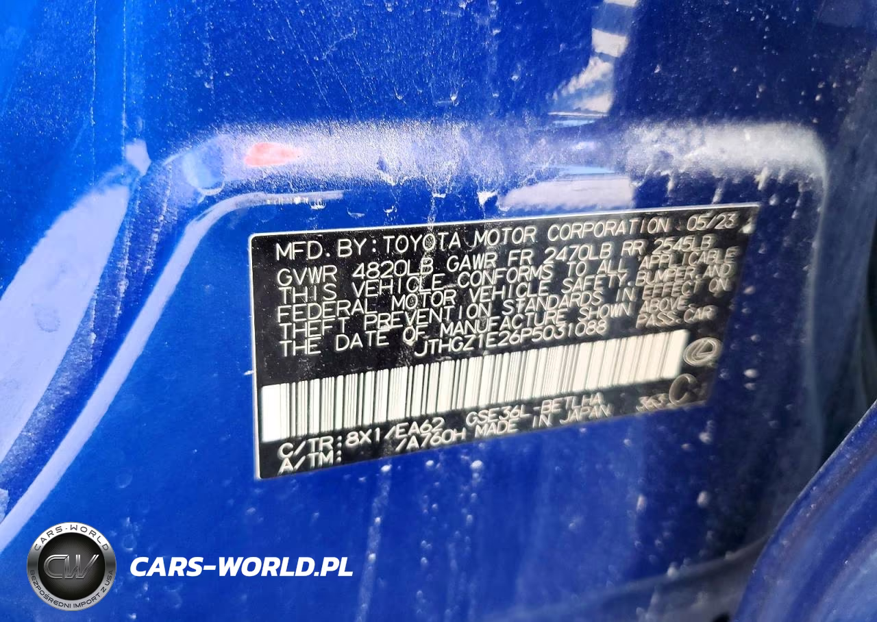 2023 LEXUS IS 350 F SPORT VIN:JTHGZ1E26P5031088 - 13