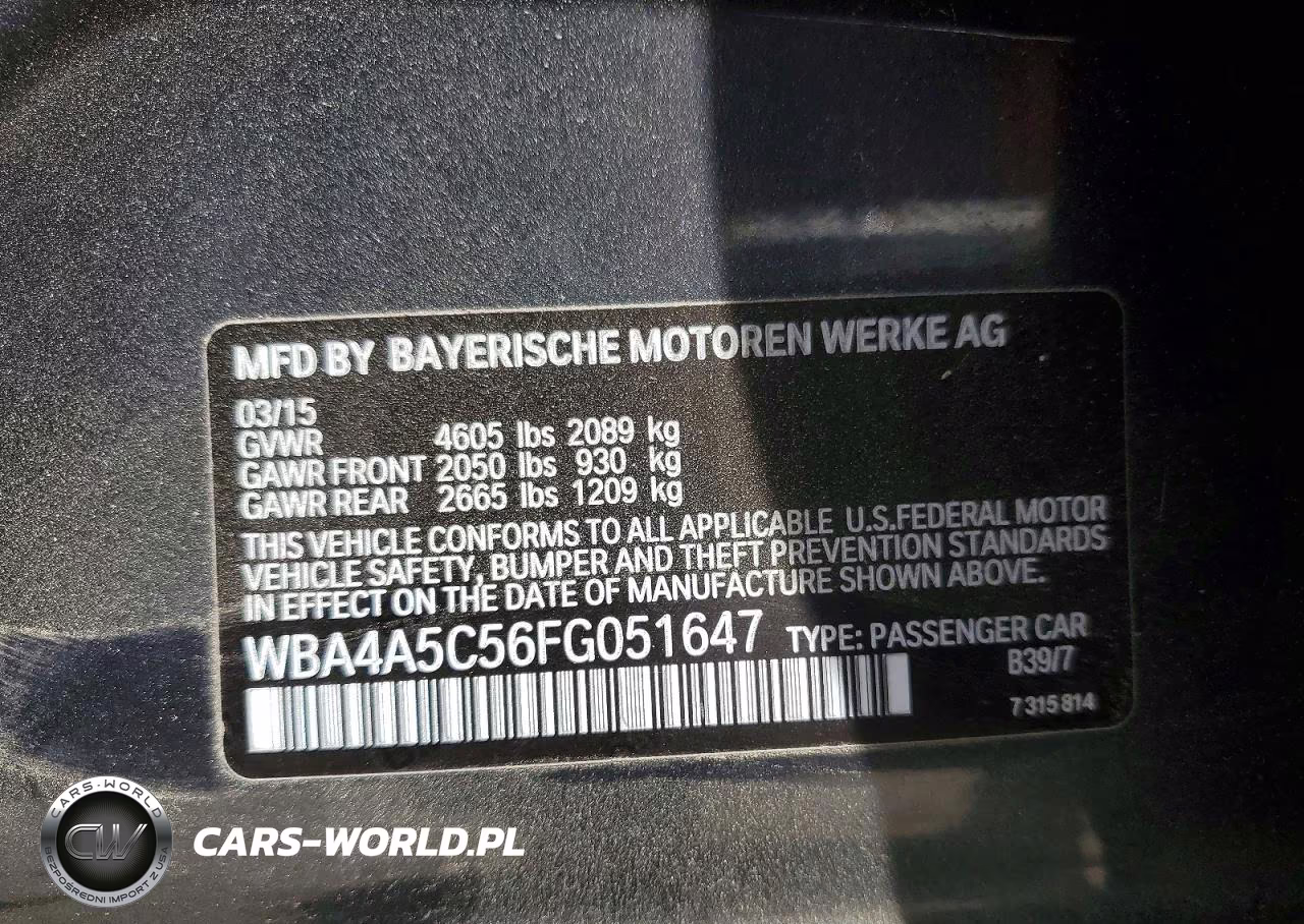 2015 BMW 428 I Gran Coupe VIN:WBA4A5C56FG051647 - 12