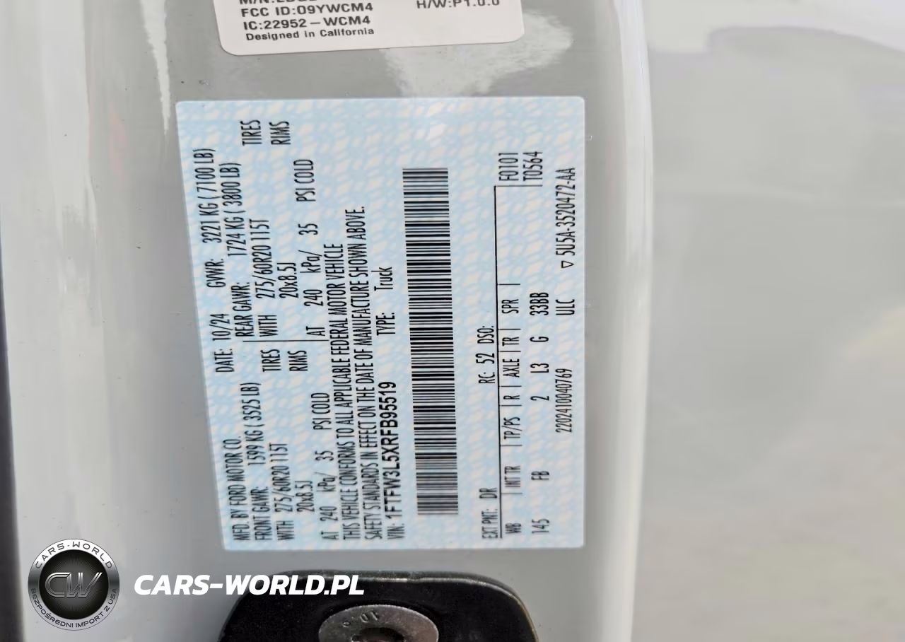 2024 Ford F150 Xlt VIN:1FTFW3L5XRFB95519 - 12