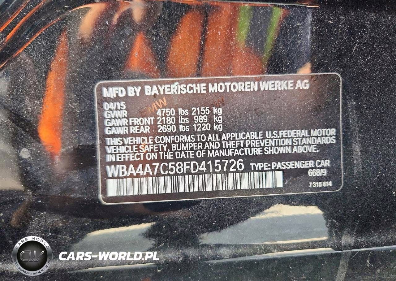 2015 BMW 428 Xi Gran Coupe VIN:WBA4A7C58FD415726 - 12